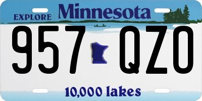 MN license plate 957QZO