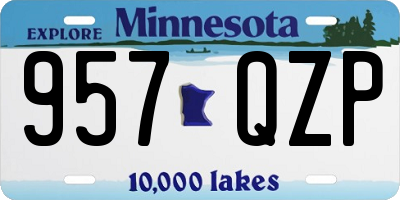 MN license plate 957QZP