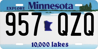 MN license plate 957QZQ