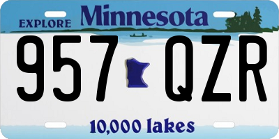 MN license plate 957QZR