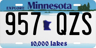 MN license plate 957QZS