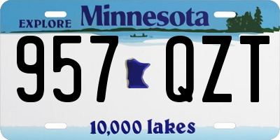 MN license plate 957QZT