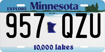 MN license plate 957QZU