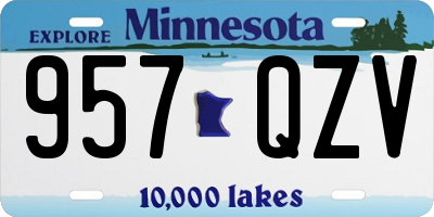 MN license plate 957QZV