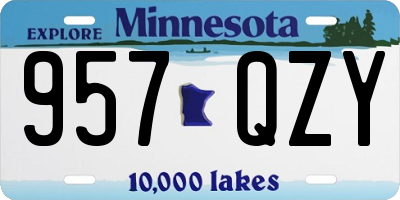 MN license plate 957QZY