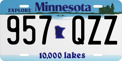 MN license plate 957QZZ