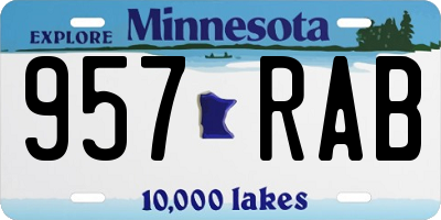MN license plate 957RAB
