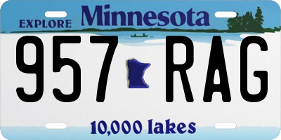 MN license plate 957RAG