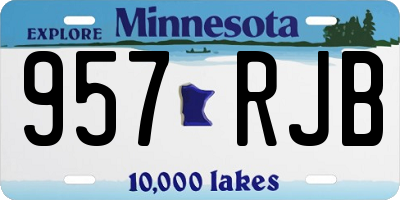 MN license plate 957RJB