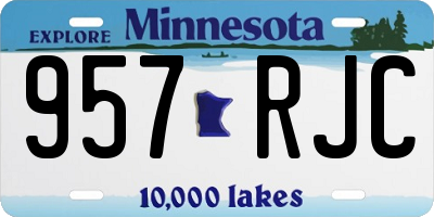 MN license plate 957RJC
