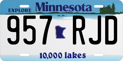 MN license plate 957RJD