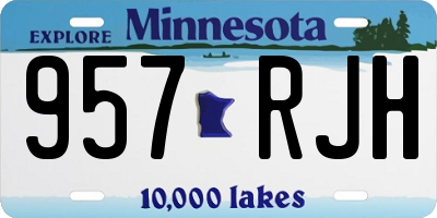 MN license plate 957RJH