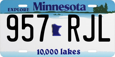 MN license plate 957RJL