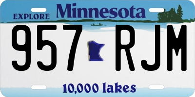 MN license plate 957RJM