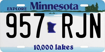 MN license plate 957RJN