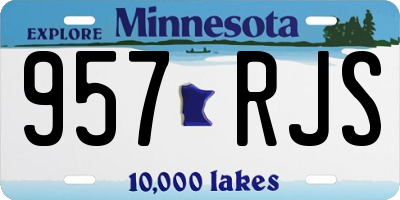 MN license plate 957RJS