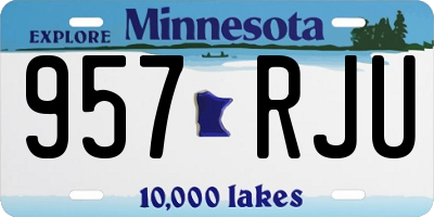 MN license plate 957RJU