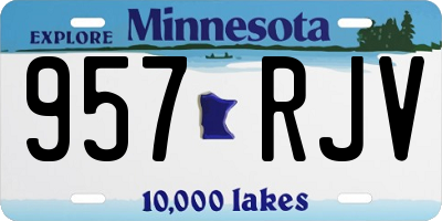 MN license plate 957RJV