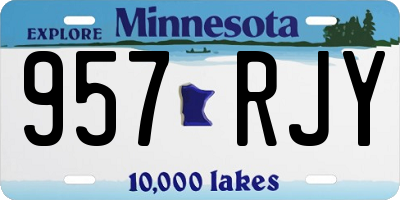 MN license plate 957RJY