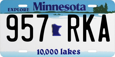 MN license plate 957RKA