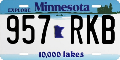MN license plate 957RKB