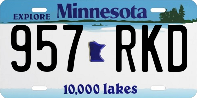 MN license plate 957RKD
