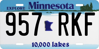 MN license plate 957RKF
