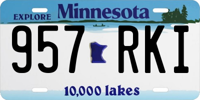 MN license plate 957RKI