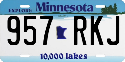 MN license plate 957RKJ