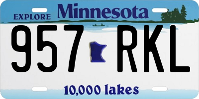 MN license plate 957RKL