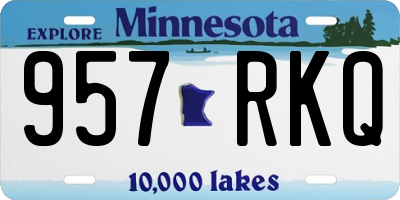 MN license plate 957RKQ
