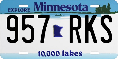 MN license plate 957RKS
