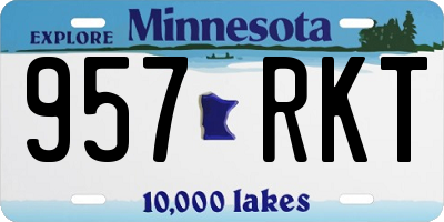 MN license plate 957RKT