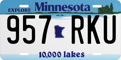 MN license plate 957RKU