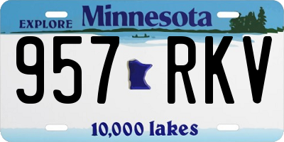 MN license plate 957RKV
