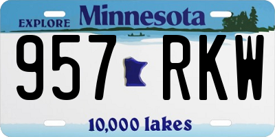 MN license plate 957RKW