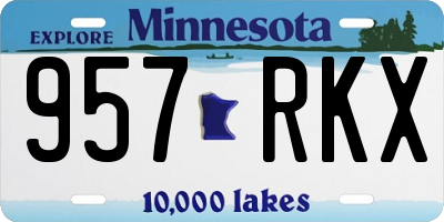 MN license plate 957RKX