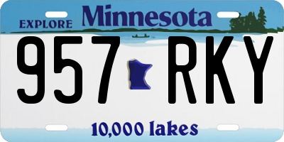 MN license plate 957RKY