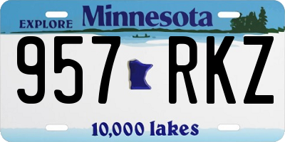 MN license plate 957RKZ