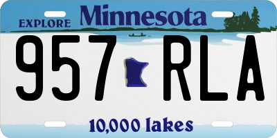 MN license plate 957RLA