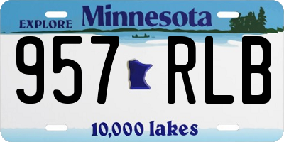 MN license plate 957RLB