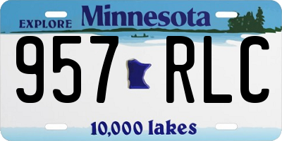 MN license plate 957RLC