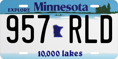 MN license plate 957RLD