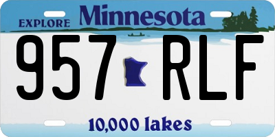 MN license plate 957RLF