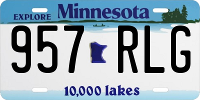 MN license plate 957RLG