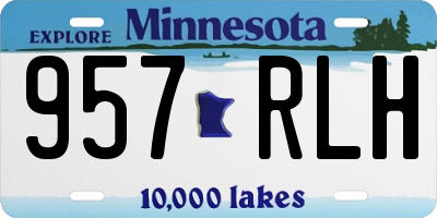 MN license plate 957RLH