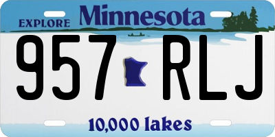MN license plate 957RLJ