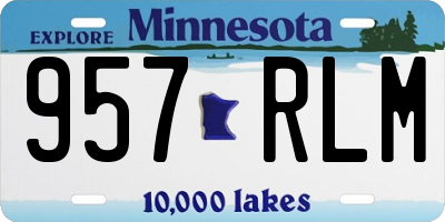 MN license plate 957RLM