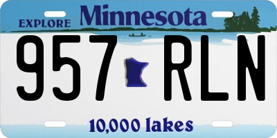 MN license plate 957RLN
