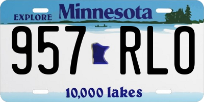 MN license plate 957RLO